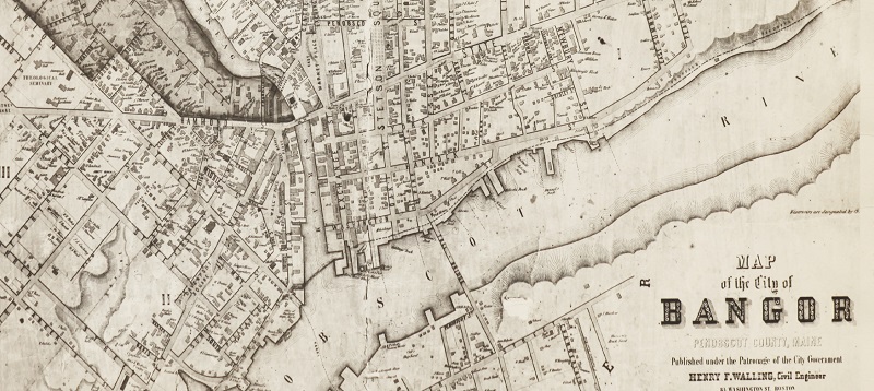 Old map of Bangor, Maine