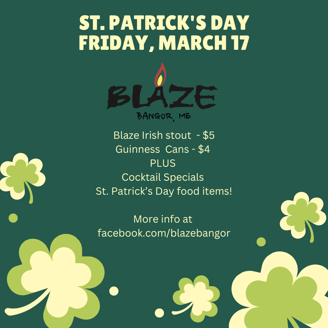 BLAZE St. Patricks Day Promo Flyer